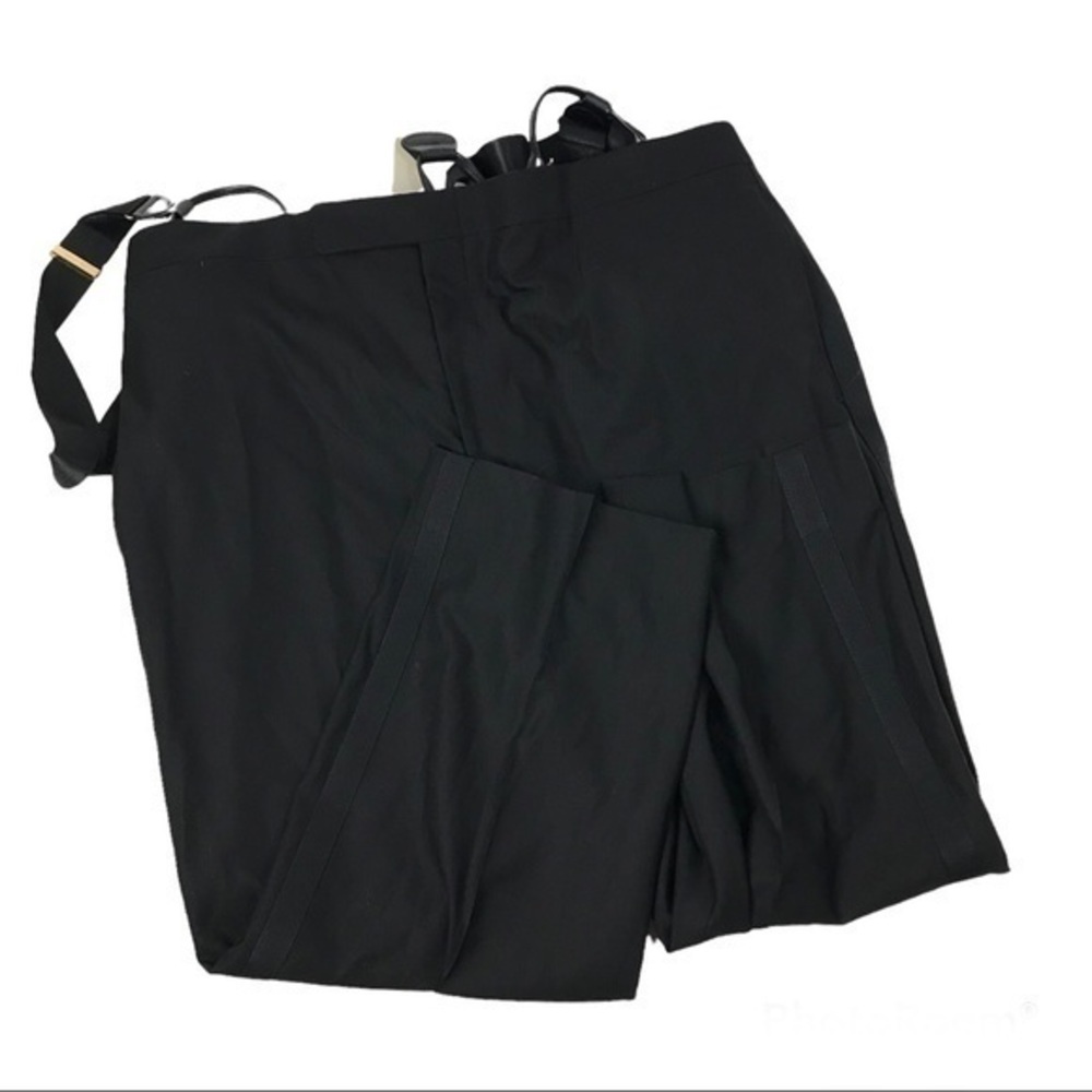Ben Silver Charleston black pants with suspenders measures 40” waist ,inseam 24”